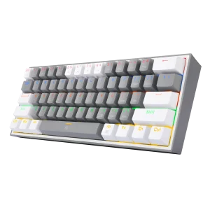 کیبورد گیمینگ ردراگون مدل K617 FIZZ، سوییچ مکانیکال قرمز، Tenkeyless، نورپردازی Grey&White RGB