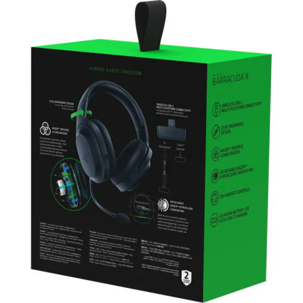 هدست مخصوص بازی بی سیم ریزر مدل Barracuda X Hyperspeed Multi-platform Wireless - تصویر 6