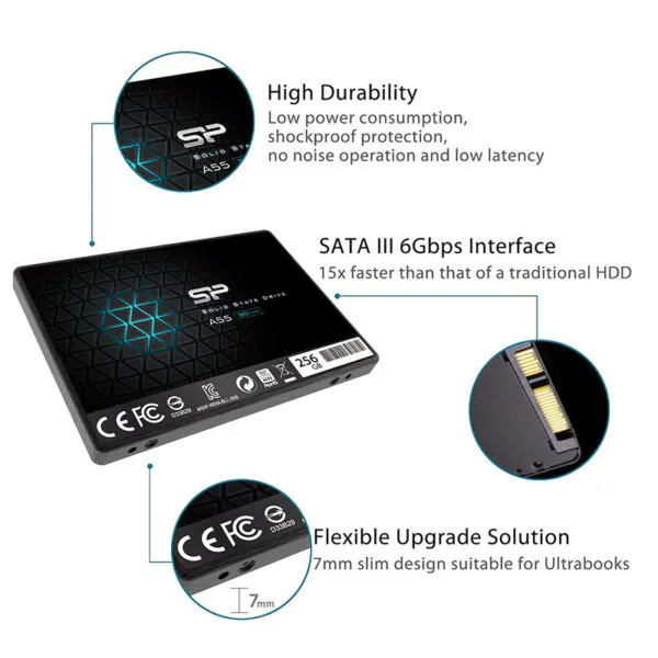 اس اس دی اینترنال SATA3.0 سیلیکون پاور مدل Ace A55 ظرفیت 256 گیگابایت - تصویر 6