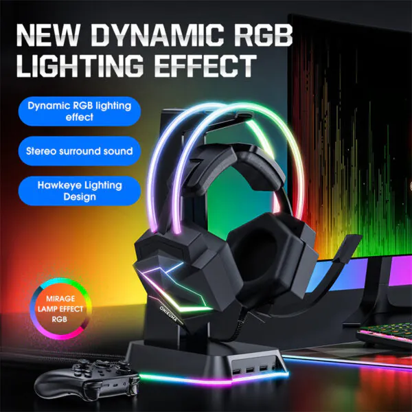 هدفون مخصوص بازی اونیکوما مدل X20 RGB-HEAD - تصویر 5