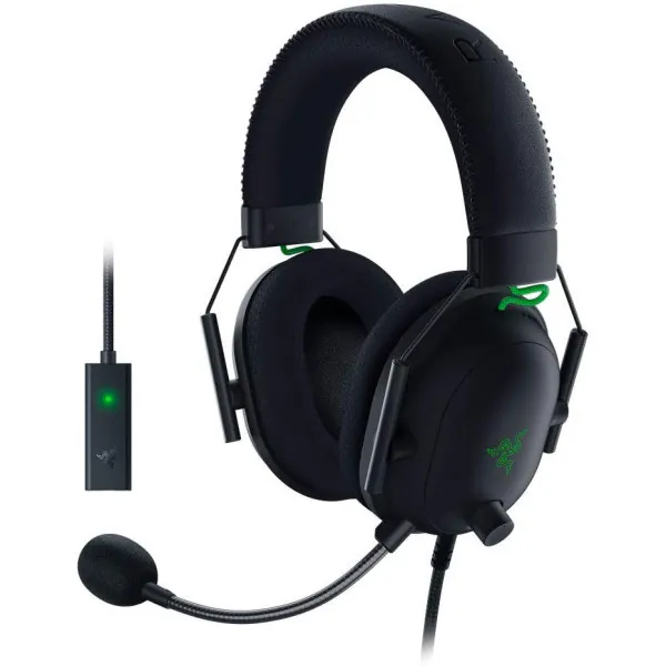 هدست مخصوص بازی ریزر مدل BlackShark V2 + USB Sound Card - تصویر 2