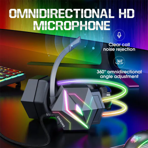 هدفون مخصوص بازی اونیکوما مدل X20 RGB-HEAD - تصویر 9