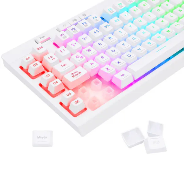 کیبورد گیمینگ ردراگون مدل Shiva K512، سوییچ ممبران، Full-Size، نورپردازی RGB - تصویر 12