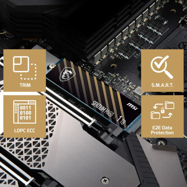 اس اس دی اینترنال PCIe 4.0 ام اس آی مدل SPATIUM M450 PCIe 4.0 NVMe M.2 ظرفیت 500 گیگابایت - تصویر 2