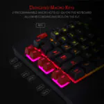 کیبورد گیمینگ ردراگون مدل Shiva K512، سوییچ ممبران، Full-Size، نورپردازی RGB - تصویر 6