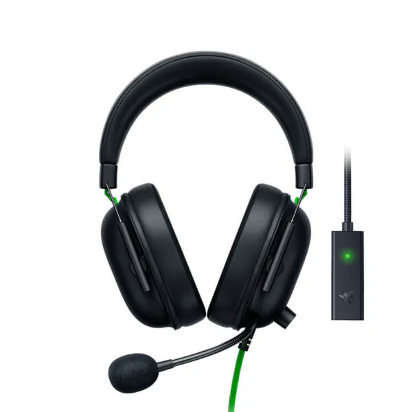 هدست مخصوص بازی ریزر مدل BlackShark V2 + USB Sound Card - تصویر 3